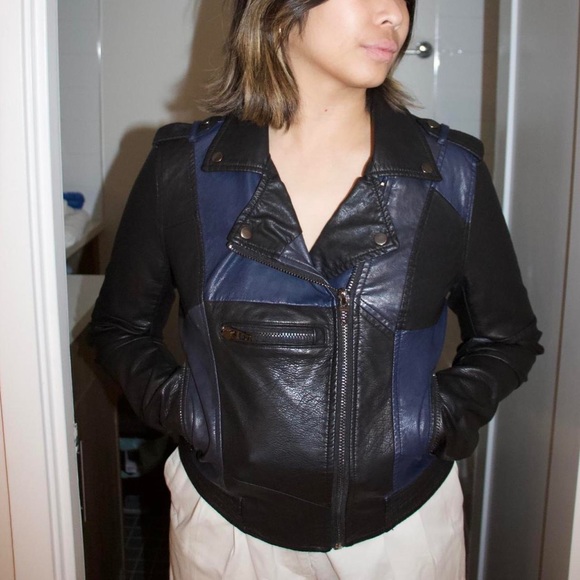 Blank NYC Genuine Leather Moto Jacket - Picture 1 of 6